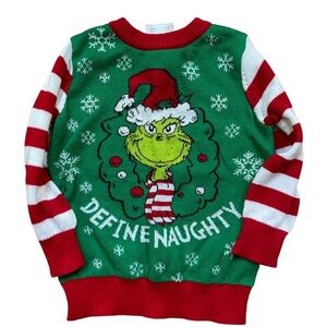 The Grinch Ugly Christmas Sweater Knitted 2T
